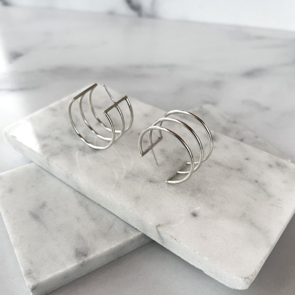 DOUBLE EXPOSURE HOOPS – Zil Jewelry